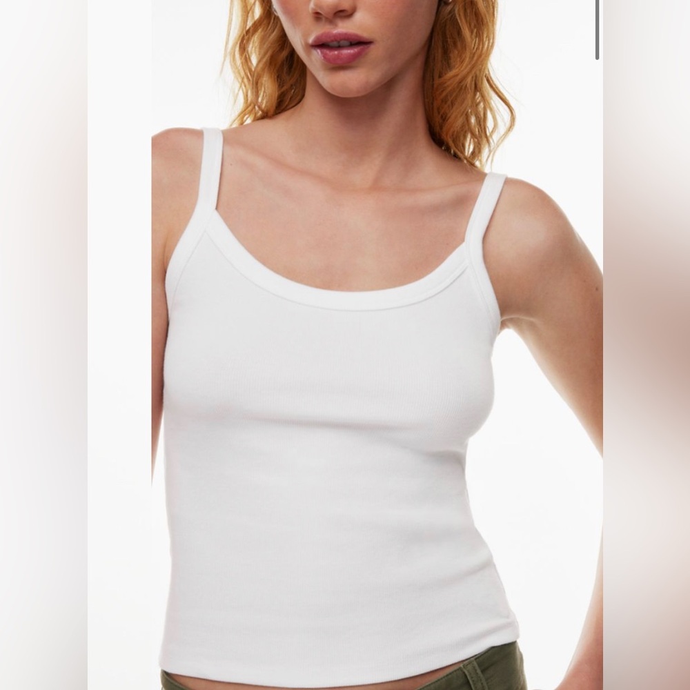 TNA white ribbed tank top size S